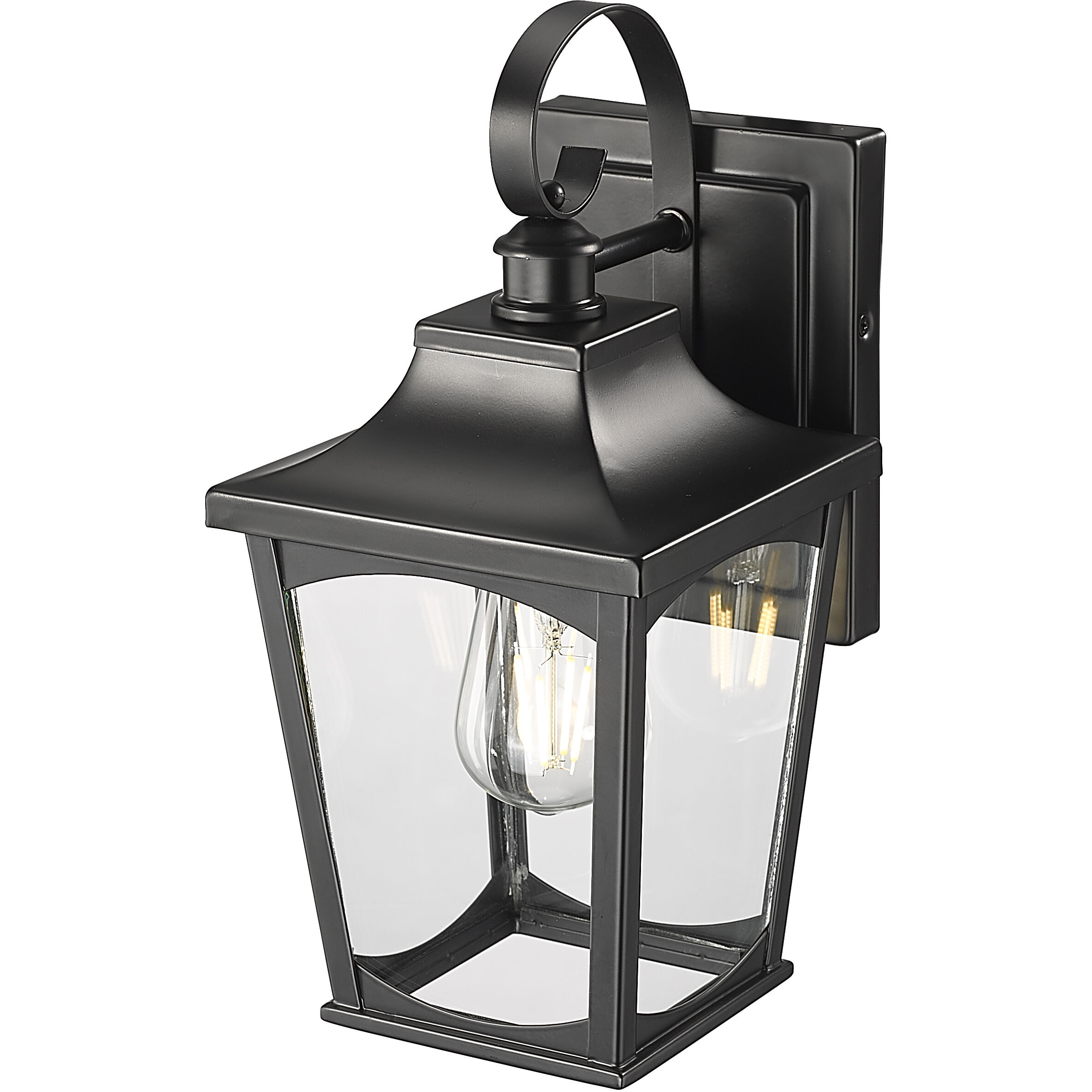 Curry 1 Light 12.62 inch Powder Coated Black Outdoor Wall Sconce